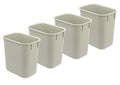 Acrimet Wastebasket Deskside Bin 3.25 Gallon/13 Quart/ 12 Liter (Plastic) (Light Gray Color) (Set of 4)