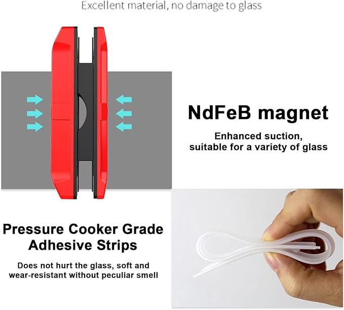 Magnetic Glazing Single Layer Window Cleaner Tool Brush Windows for Insulating Glass Durable Plastic ﻿(20-30MM-YELLOW)