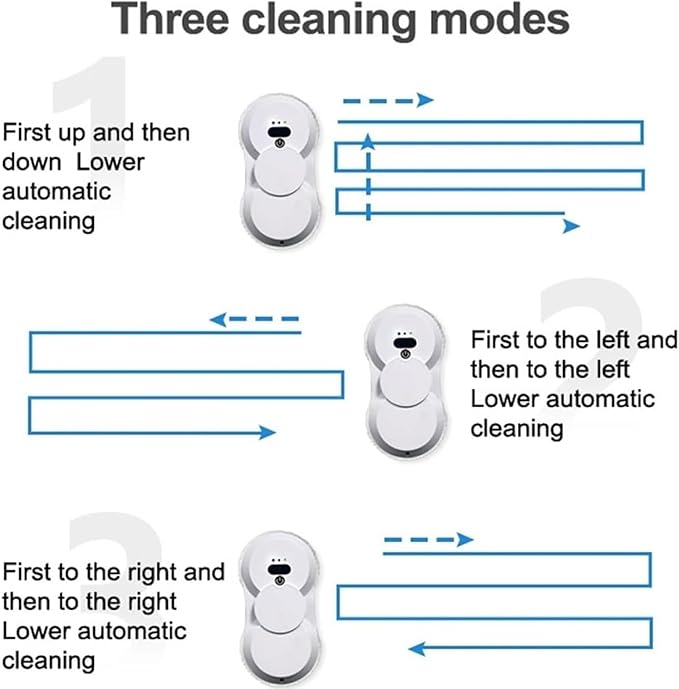 Window Cleaning Robot Window Robot Vacuum Cleaner 2800Pa Strong Suction Smart Window Cleaning Robot Remote Control Cleaning for Interior/Exterior Windows Mirror Door