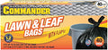 Commander 39 Gallon 1.2 MIL Black Garbage Bags with Flaps - 33 x 41 - Pack of 40 - For Home Kitchen Lawn &amp Commercial