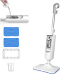 Electric Cleaner Floor Hot Steam Mop Cleaner 1500W Handheld Cleaning Machines Convenient Detachable Handheld Unit with 2 Washable Microfiber Pads For Cleaning Floor Laminate Windows and Carpet