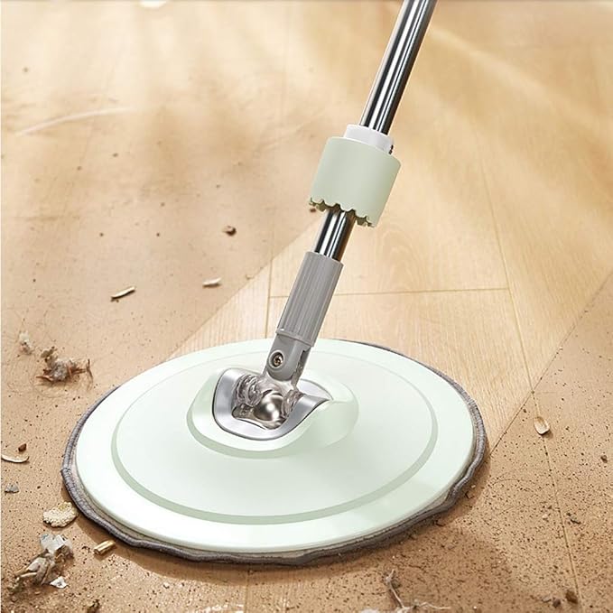 Hands Free Washing Rotating Flat Mop Lazy Round Single Bucket Home Household