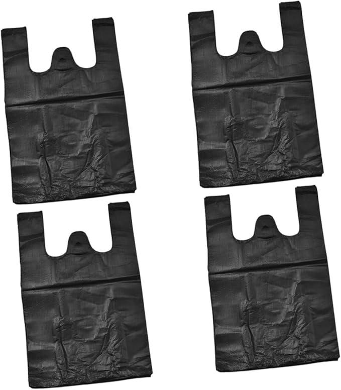 200pcs Thickened Plastic Trash Bags Heavy-duty Kitchen and Bathroom Garbage Liners Black Multipurpose Office Waste Disposal Leak-resistant