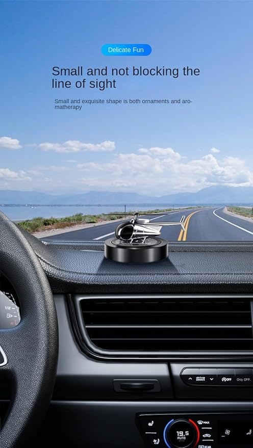 Solar-Powered Car Air Freshener Plane-Shaped Elegant Design Solar-Activated Scent Eco-Friendly (Silver)