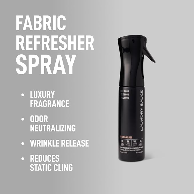 Laundry Sauce Fabric Refresher Spray Egyptian Rose Odor-Fighting Fabric Refresher Fragrance and Laundry Scent 9.8 fl oz