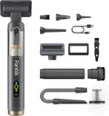 Fanttik Slim V10 APEX Cordless Car Vacuum 4-in-1 Portable Mini Handheld Vac 19kPa Suction Power Upgraded Smart Digital Display 2 Suction Modes for Small Jobs Car Office Desk Keyboards (Gray)