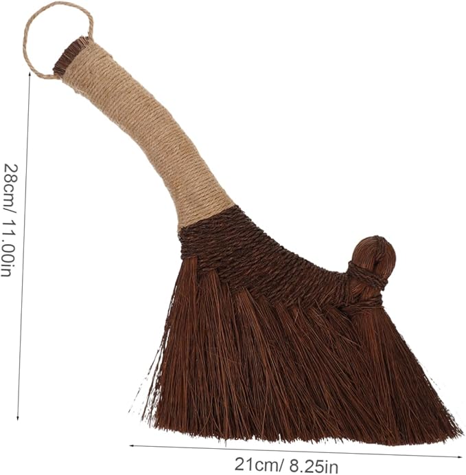 GLEAVI Desktop Cleaning Brush Soft Straw Broom for Dust Sweep Vietnamese Hand Broom Efficient for Home Office