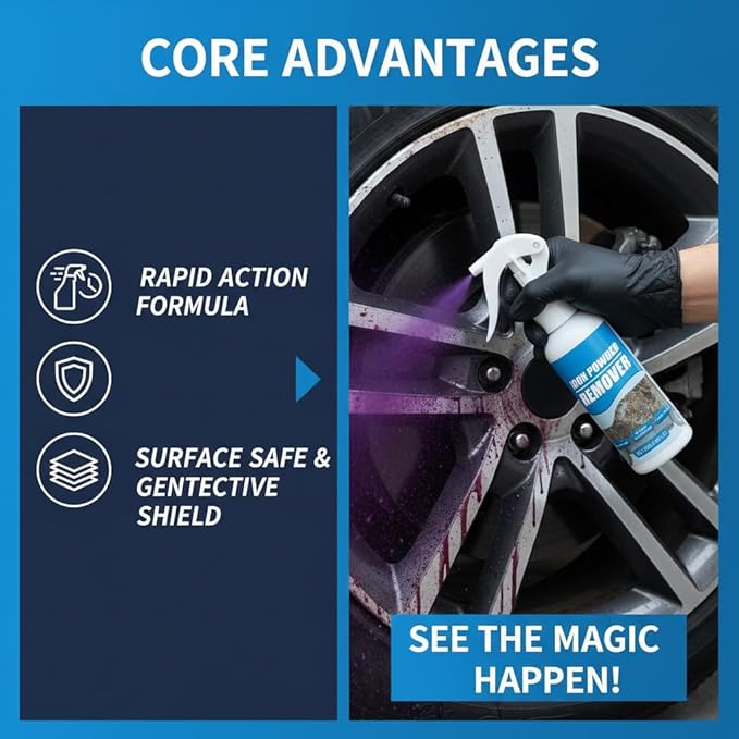 2026 New Multi-functional Quick-acting Rust Removal Spray Fast-acting Spray to Remove Iron Portable Car Rust Removal for Metal Tools Cars Chains (3PCS)