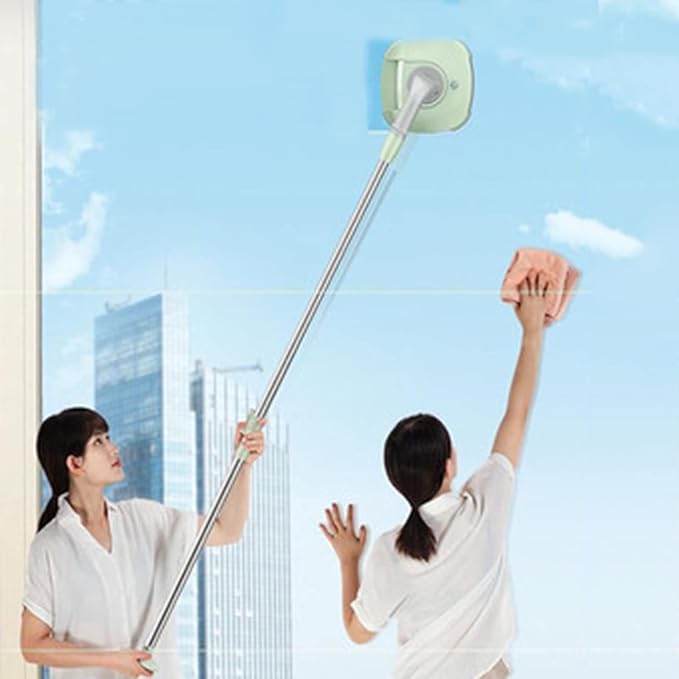 Magnetic Window Cleaner Double Side Magnetic Window Cleaner Wiper Glass Cleaner Brush Tool with Telescopic Rod Adjustable Magnetic Thickness 5-35MmC-5~35mm