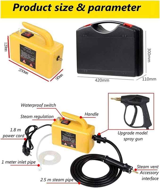 High Pressure Steam Cleaner Portable High Temperature Handheld Steam Cleaning Machine For Car &amp Home
