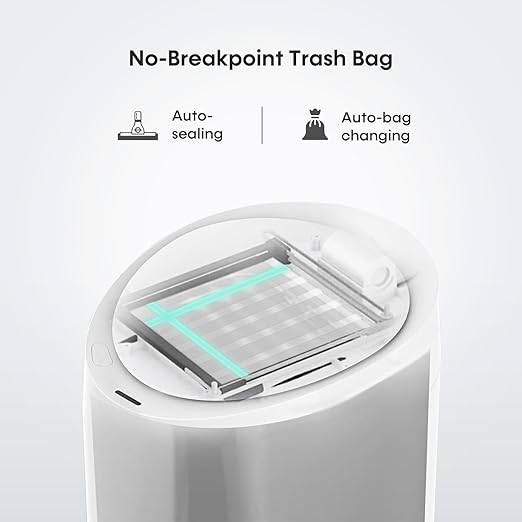 TOWNEW T Air One Official Refill Rings for Smart Bathroom Trash Can Sturdy Trash Bags for Electric Automatic Trash Can 2.6 Gallon 8 pk White Refill Rings - Up to 96 Trash Bags