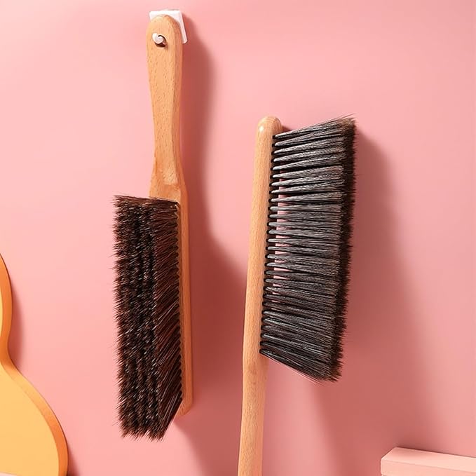 Whisk Broom Hand Held 2 Pcs Bench Brush Wooden Handle Hand Broom Extended for Comfortable Grip Drafting