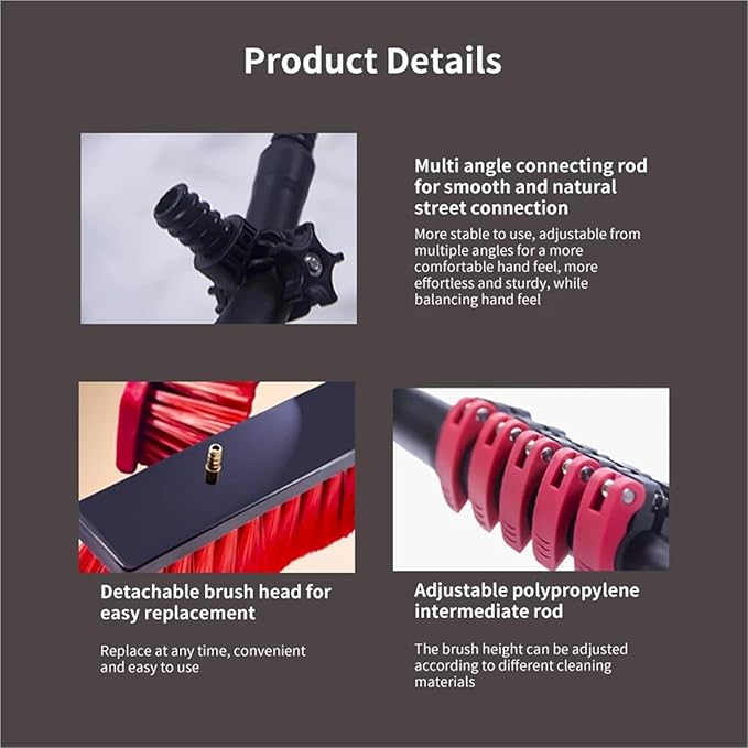 Solar Panel Cleaning Brush Telescopic Aluminum Cleaning Brush Pole Solar Panel Handheld Water SupplyWater Fed Pole