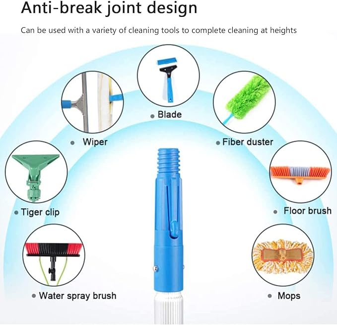 Water fed Pole SetOutdoor Telescopic Window Cleaning PoleWindow Cleaning PoleWater fedTelescopic BrushWindow Glass Cleaner 26ft/8m