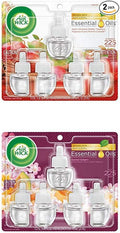 Air Wick Plug in Scented Oil 5 Refills Apple Cinnamon Medley and Summer Delights (5x0.67oz) Essential Oils Air Freshener
