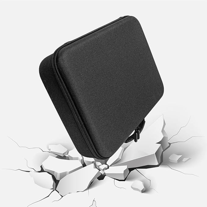 EVA Hard Shell Carrying Case for Ecovacs Mini Window Cleaning Robot Protective Storage Bag Box (Black)