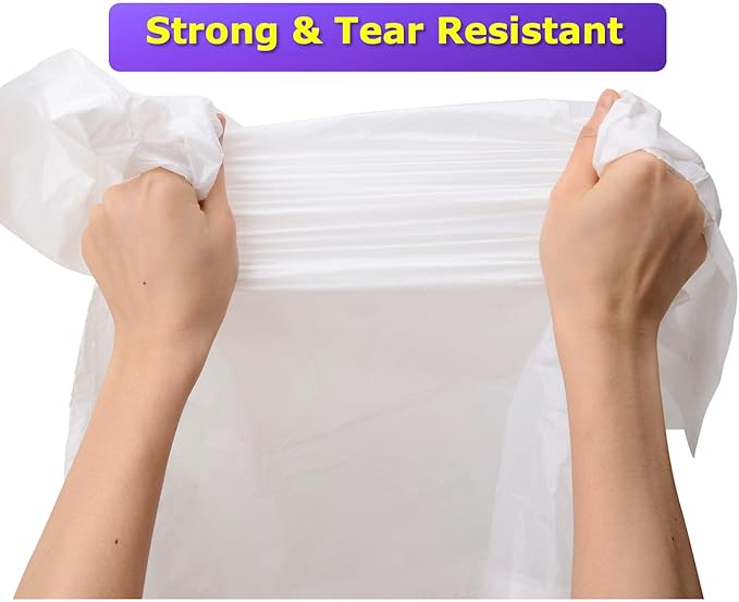 4 Gallon Trash Bag Lavender Scented (440 Count) Small Bathroom Garbage Bags Wastebasket Can Liners White Trash Bags for Home Kitchen Office Bins (440 Bags)