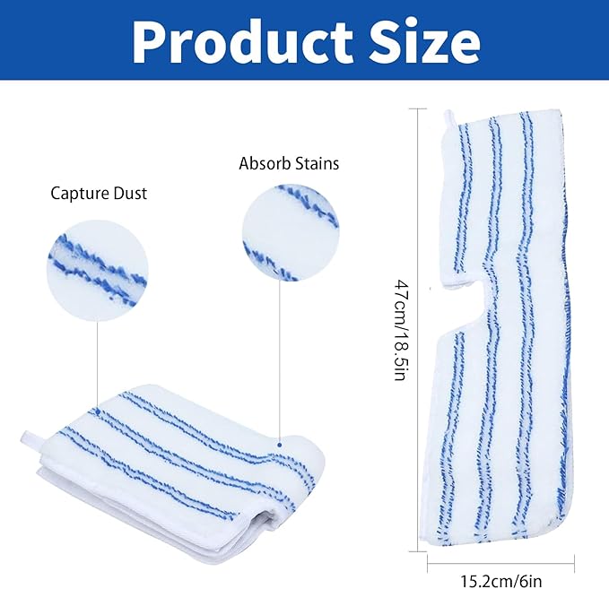 4 Pack Microfiber Mop Pads for O Cedar Mop Replace Head Flip Mop Refills Compatible with O-Cedar Hardwood Floor 'N More Reusable &amp Washable Mop Covers for Dry/Wet Use