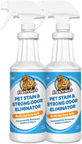 FurryFreshness Extra Strength Cat or Dog Pee Stain &amp Permanent Odor Remover + Smell Eliminator -Removes Stains From Pets &amp Kids Including Urine or Blood- Lifts Old Carpet Stains- (2 Pack)
