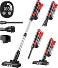 350W Cordless Vacuum Cleaner for Milwaukee M18 Battery 35kPa Brushless Lightweight Stick Vacuum with 3 Mode Suction 6 in 1 Stick Vacuum Cleaner with HEPA for Floor Carpet Car Battery Not Included