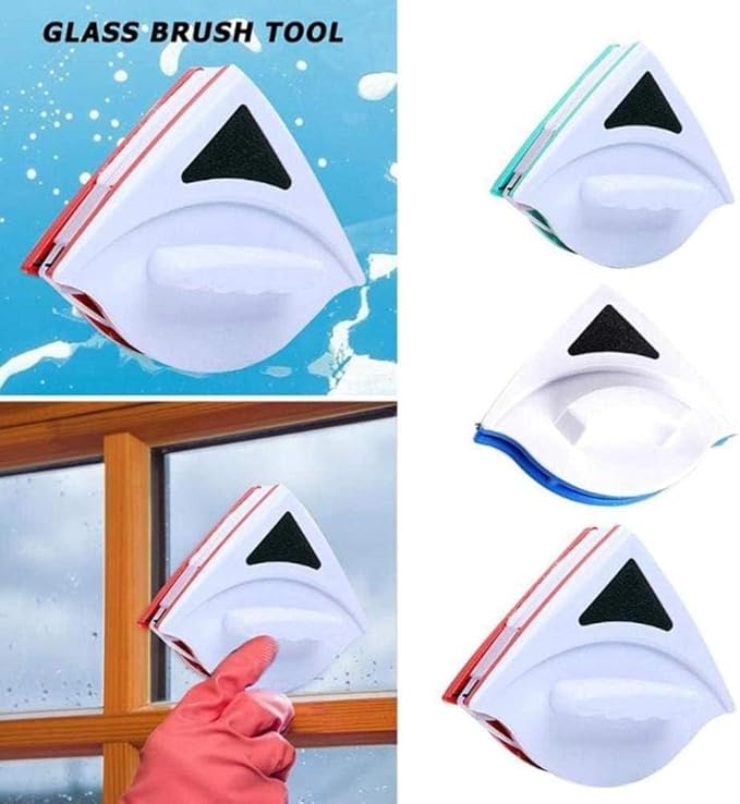 Outside Magnetic Window Cleaner Window Wiper Glass Cleaner Brush Tool Double Side Brush Window Glass Brush for Washing Household Cleaning Tool A 3-10mm