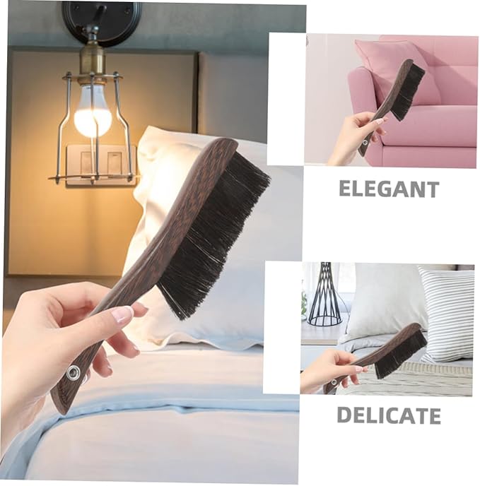 2pcs Cedar Horsehair Brush Mini Stick Duster for Computer Keyboard Cleaning Broom