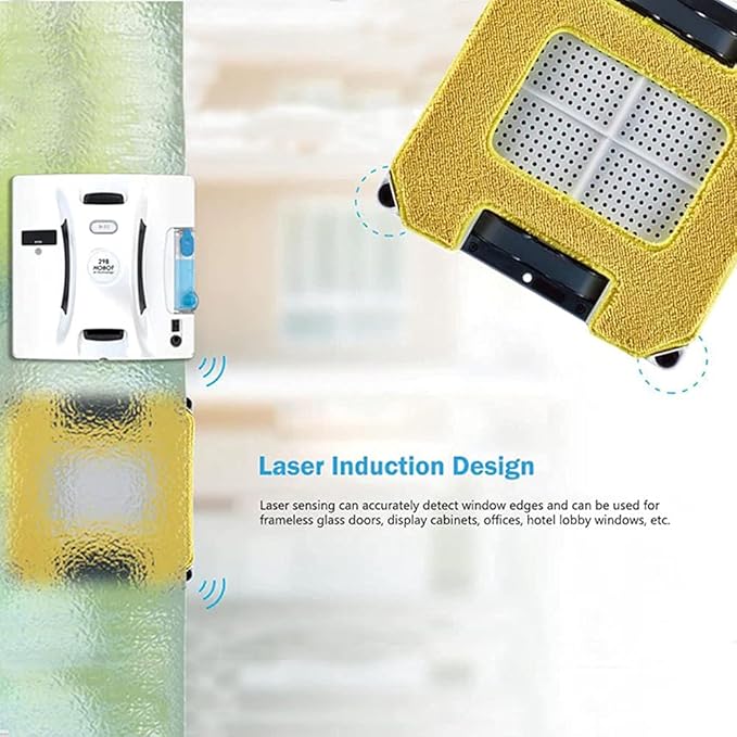 HOBOT-298 Window Cleaning Automatic Robot with Ultrasonic Water Spray Intelligent Cleaning AI Smart Route Plan Replaceable Water Tank and Control via Smartphone or Remote
