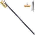 Pizza Oven Brush with Scraper Brass Bristles Pizza Brush for Pizza Oven 40.5”Pizza Stone Brush…