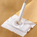 Automatic Cloth Clip mop Bathroom Household Cleaning Board Multifunctional face Towel Dry and Wet Dual-use Expandable 2 Sets (White 2PCS 35.8 inches)