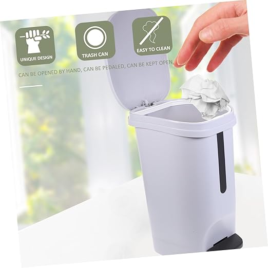 BESTOYARD 2.6 Gallon Garbage Can Bathroom Trash Cans with Lids Narrow Wastebasket Recycling Bin Trash Can Waste Container Compost Bin Trashcans Waste Basket Office Pp Laundry Basket Rectangle
