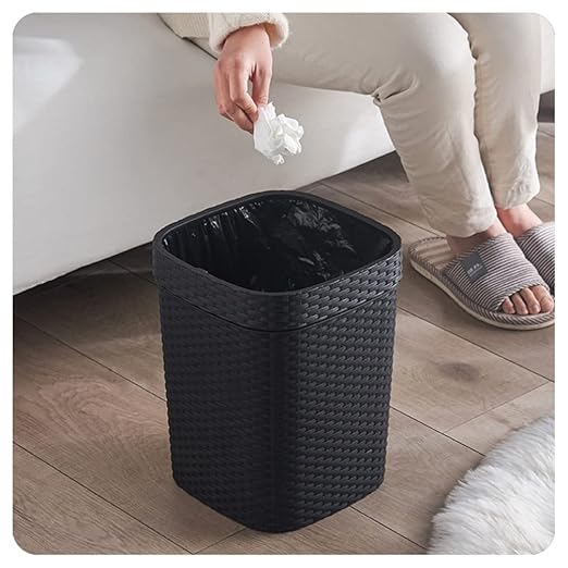 Zerodeko Trash Can Nordic Style Plastic Waste Basket for Bathroom Office Kitchen Large Capacity Simple Design for Organizing and Decluttering Spaces