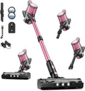 Cordless Vacuum Cleaner 38Kpa Powerful Stick Vacuum Cleaner with 45mins Rechargeable Battery LED Anti-Tangle Brush 8-in-1 Handheld Vacuum Cleaners for Home/Pet Hair/Carpets/Floors N506