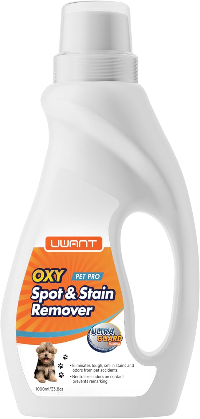uwant Portable Carpet Cleaner Machine Multi-Purpose Pet Pro Formula – Effective Formulated for Carpet Stain Removal of Furniture SurfacePet Cleaning KitchenCouch Carpet 33.8 Fl Oz 1-Pack