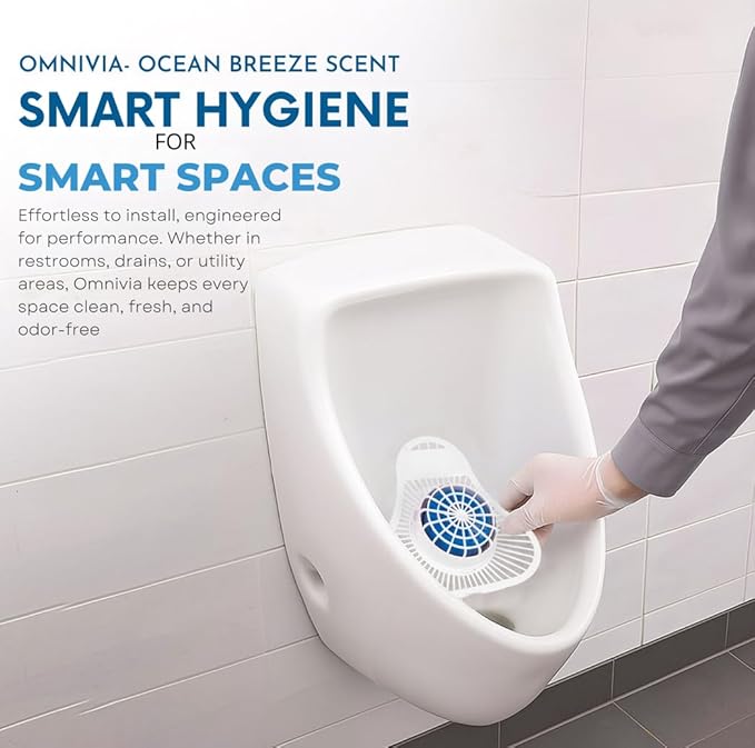 The ULTIMATE Urinal Cakes for Men Bathroom Up to 3000 Flushes12 Pack Urinal Screen Deodorizers Ocean Breeze Splash-Free Design Fits All Urinals Urinal Deodorizer Gloves &amp Tongs included