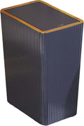 Narrow Garbage Can Kitchen Wastebasket with Press Type Lid Trash Can with Lids for Toilet Study Entryway Garage Laundry Room 15L Blue