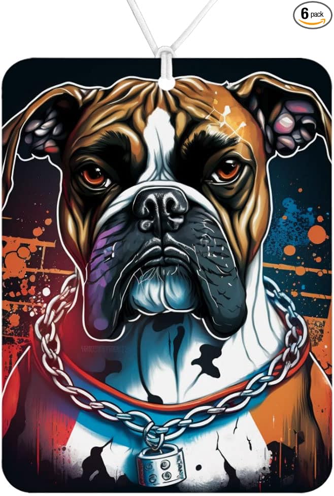 Dog Themed Car Freshener Set of 6 - Face Car Air Freshener - Cool Design Air Freshener for Car
