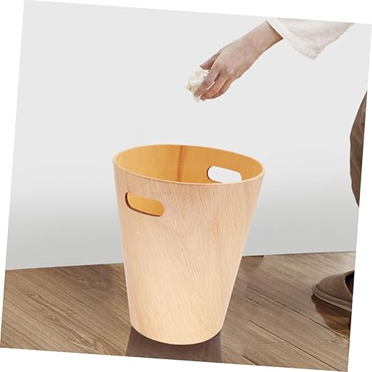 OUNONA Garbage Bin Simple Elegant Design Wastebasket for Home Office Bathroom Chic for Living Bedroom