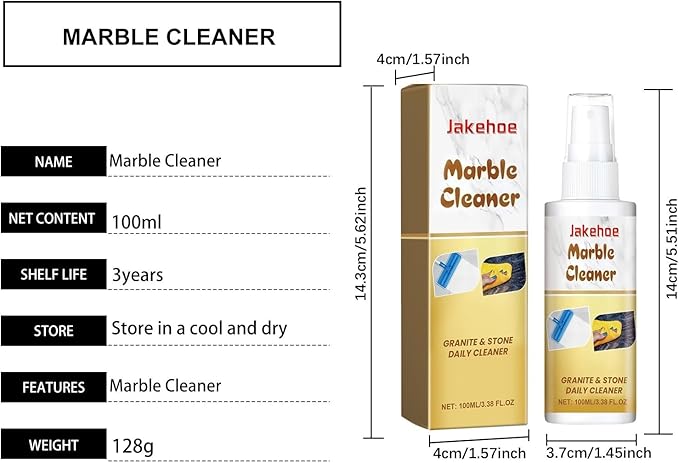 Marble Cleaner For Home Kitchen Countertops - Cleans Restores Shine &amp Protects Natural Stone Surfaces(2PCS)