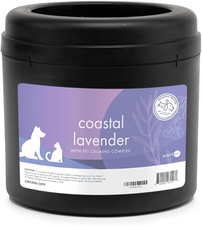 ScentAir Whisper Home Monthly Plug-in Refill Fragrance Cartridge for Home and Office Coastal Lavender Pet Calming
