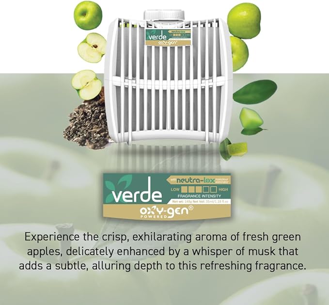 Oxygen-Pro - Verde Medium Fragrance Cartridge For Oxy-Gen Powered Commercial Air Fresheners and Deodorizers (6 Pack)