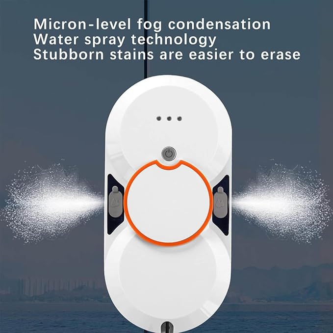 Smart Window Cleaning Robot with Double Automatic Water Jet and 5600Pa Suction Power Multi-Function Cleaning Machine for High Windows Tiles Glass Door Inside Outside