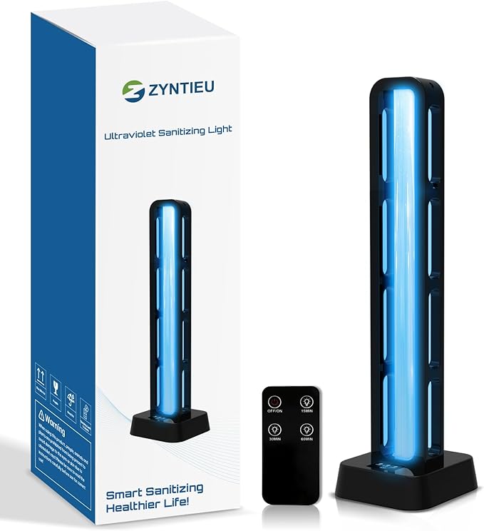 69W UV Light Sanitizer with Remote Control and 3 Timers – Home Disinfection Device 99.99% Cleaned of Germs Viruses Mold and Dust Mites – Whole Room Disinfection Lamp for Home and Office