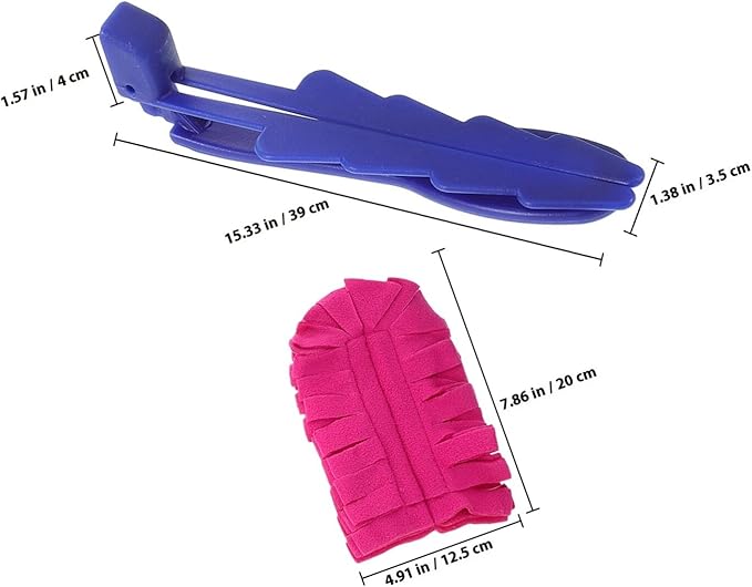 Washable Dust Mop Refill Set 10pcs Fluffy Microfiber Duster Heads with Plastic Handles Reusable Dry and Wet Cleaning Tool for Home Dust Blinds and Shutter Cleaning