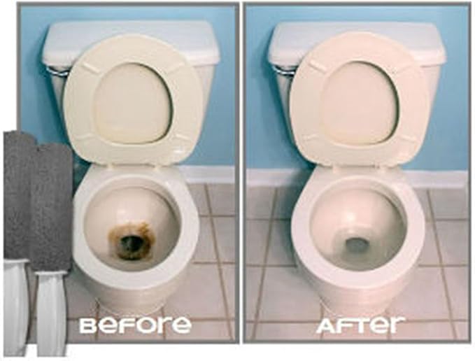 Topyond Pumice Stone Toilet Bowl Cleaner 4Pcs Toilet Pumice Stone with Long Handle Durability and Multipurpose Cleaning Brush for Toilets Sinks and Grills