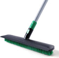 Eyliden X-Large Floor Scrub Brush 2 in 1 Scrape Brushes with Rubber Squeegee | 55.3 Long Handle 15 Wide Stiff Bristle Head | Floor Scrubber for Deck Kitchen Shower Bathroom Tub Tile Patio Wall