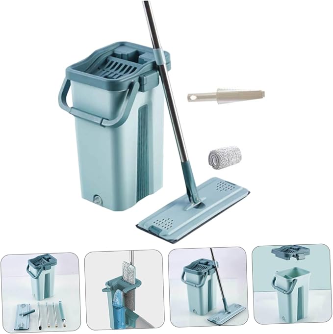PRETYZOOM 1 Set Cleaning Mop with Easy Mobility Handle Non Hand Washing Dust Mop for Efficient Floor Cleaning with High Performance