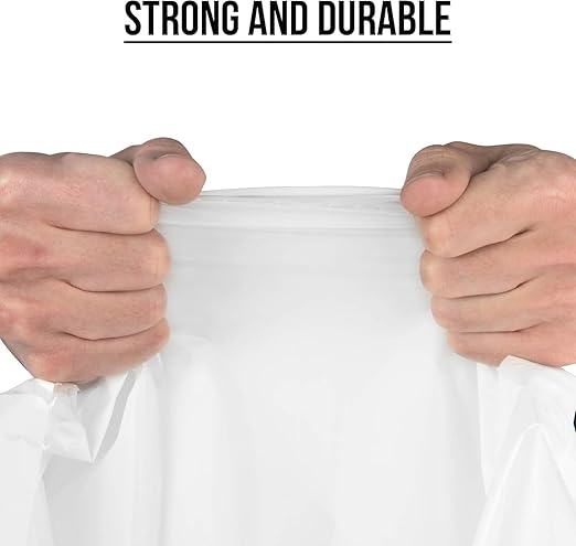 Aluf Plastics 45 Gallon 1 MIL Clear Garbage Bags - 40 x 46 - Pack of 500 - For Industrial Commercial Municipal &amp Healthcare