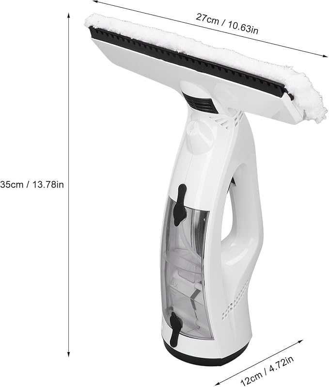 Electric Window Squeegee Glass Cleaner Tool 3 in 1 Mirror Window Cleaner Squeegee Kit with Spray Cordless Electric Window Vacuum for Windows Tiles Glass Mirror