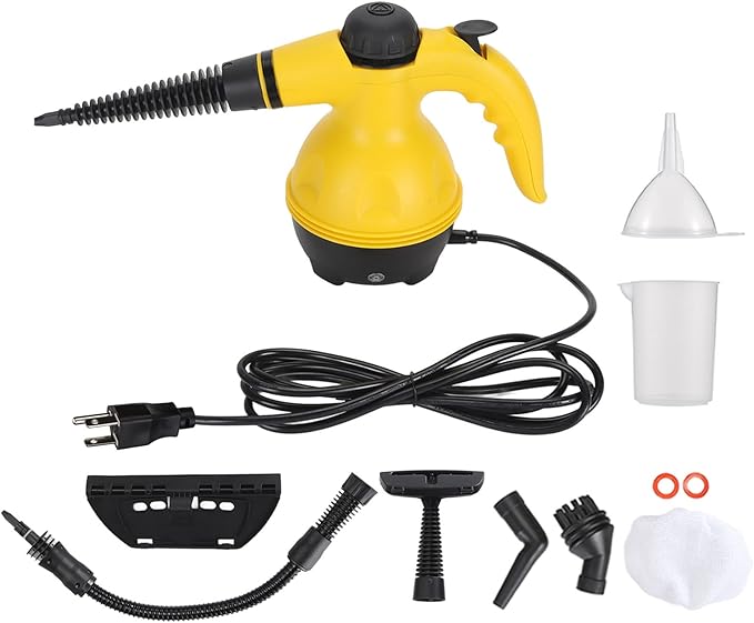 Haofy Handheld Steam Cleaner Lightweight Portable High Temp Steam Cleaning Machine for Kitchen Bathroom Car Cleaning Floor Upholstery Grout and Car (US Plug 110V)