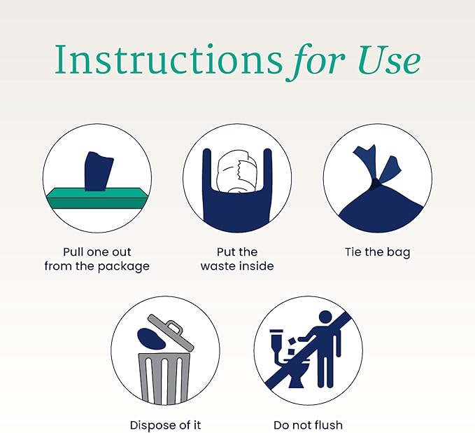 NorthShore DiscreetShield Disposal Bags for Adult Diapers 1000-Count Opaque Navy Scented Easy-Tie Handles